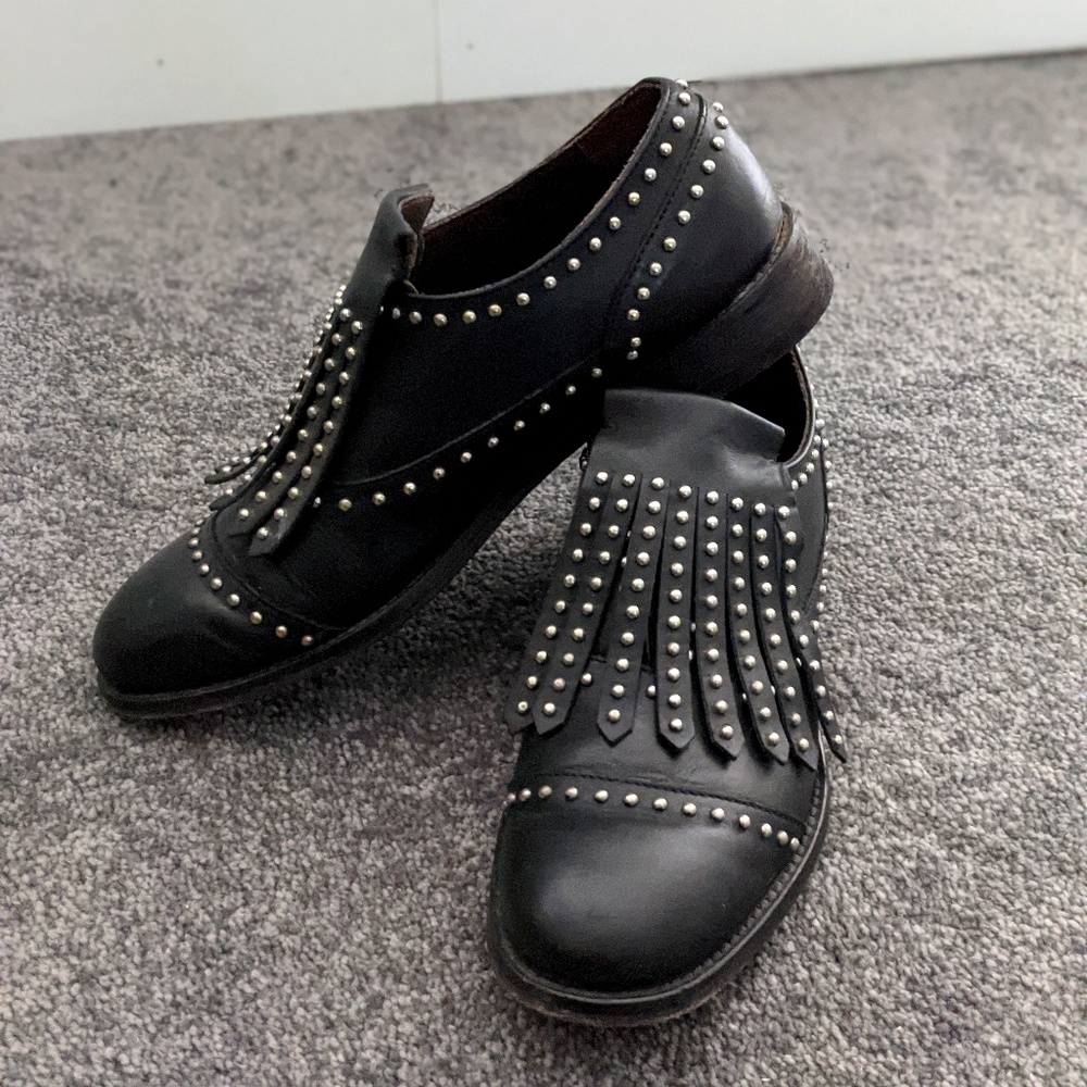 Italian Leather Studded Oxford